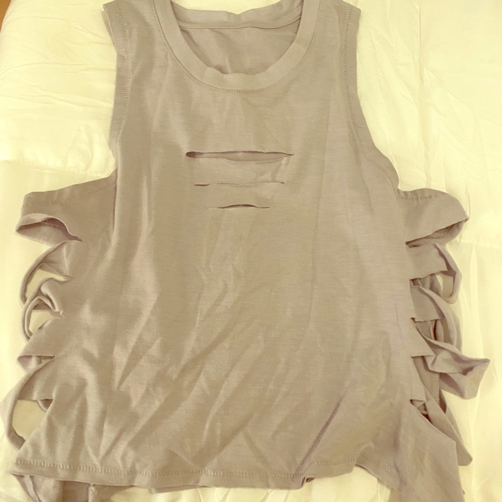 All yoga ripped crop top
